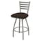 Holland Bar Stool Co 30" Swivel Bar Stool, Nickel Finish, Rein Coffee Seat X410 - alternate 1